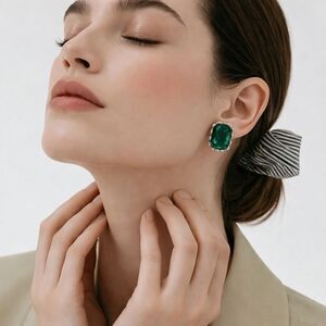 Sophisticated Emerald Green Earrings